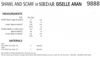 Knitting Pattern - Sirdar 9888 - Giselle Aran - Shawl & Scarf